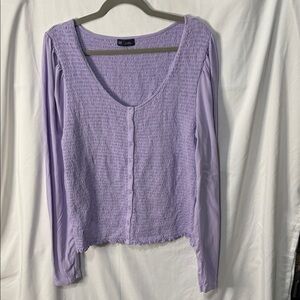 GAP Light Purple Smocked Top